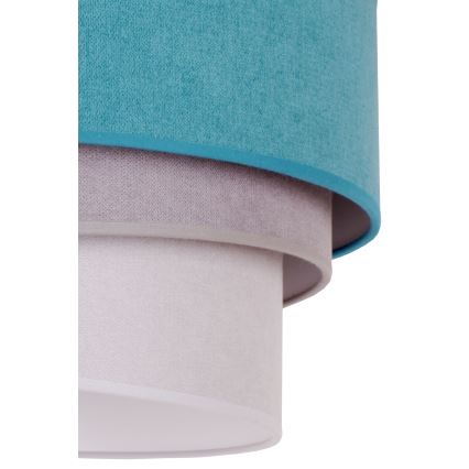 Duolla - Plafón TRIO 1xE27/15W/230V diá. 45 cm turquesa/gris/blanco