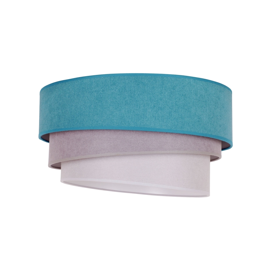 Duolla - Plafón TRIO 1xE27/15W/230V diá. 45 cm turquesa/gris/blanco