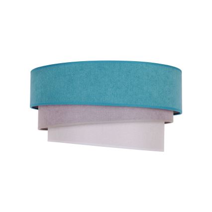 Duolla - Plafón TRIO 1xE27/15W/230V diá. 45 cm turquesa/gris/blanco