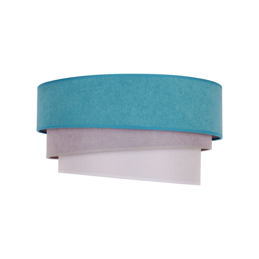 Duolla - Plafón TRIO 1xE27/15W/230V diá. 45 cm turquesa/gris/blanco