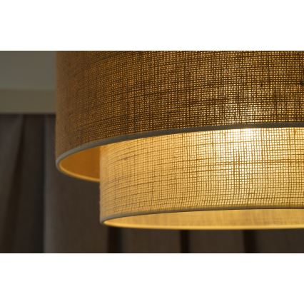 Duolla - Plafón YUTE BOHO 1xE27/15W/230V diá. 45 cm marrón/color crema