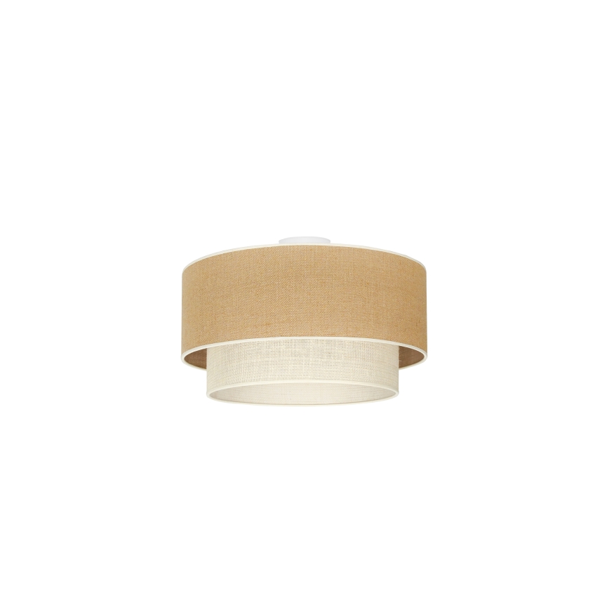 Duolla - Plafón YUTE BOHO 1xE27/15W/230V diá. 45 cm marrón/color crema