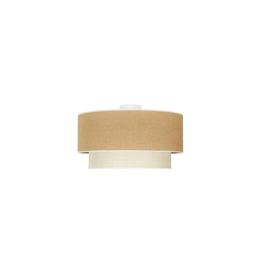 Duolla - Plafón YUTE BOHO 1xE27/15W/230V diá. 45 cm marrón/color crema