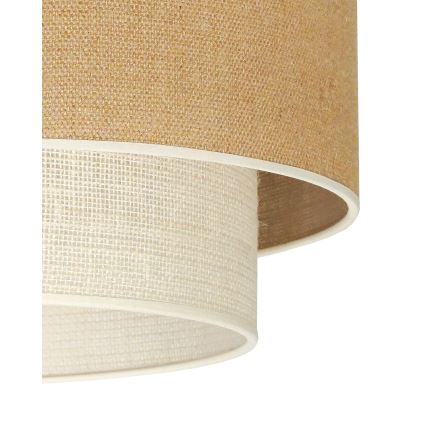 Duolla - Plafón YUTE BOHO 1xE27/15W/230V diá. 45 cm marrón/color crema