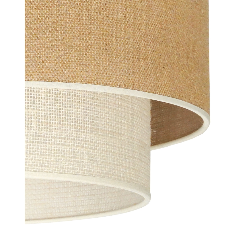 Duolla - Plafón YUTE BOHO 1xE27/15W/230V diá. 45 cm marrón/color crema