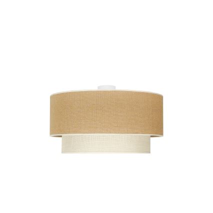 Duolla - Plafón YUTE BOHO 3xE27/15W/230V diá. 60 cm marrón/color crema