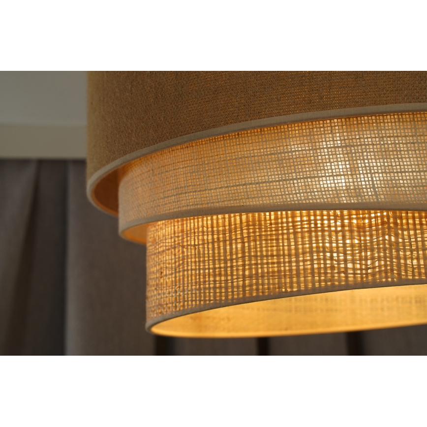 Duolla - Plafón YUTE TRIO 1xE27/15W/230V diá. 45 cm marrón/gris/beige