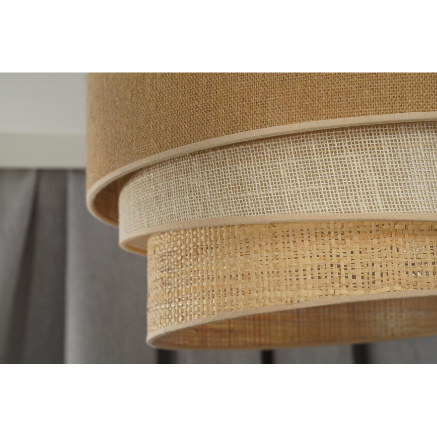 Duolla - Plafón YUTE TRIO 1xE27/15W/230V diá. 45 cm marrón/gris/beige