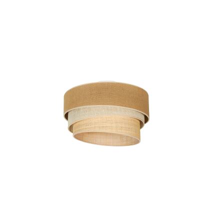 Duolla - Plafón YUTE TRIO 1xE27/15W/230V diá. 45 cm marrón/gris/beige