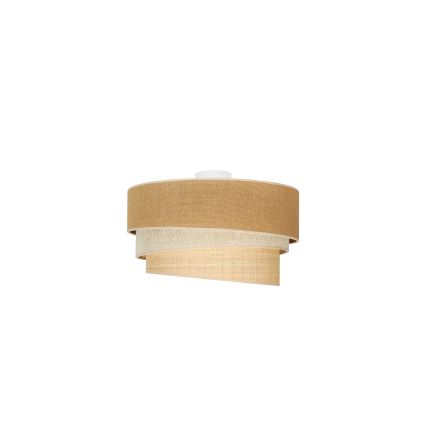 Duolla - Plafón YUTE TRIO 1xE27/15W/230V diá. 45 cm marrón/gris/beige