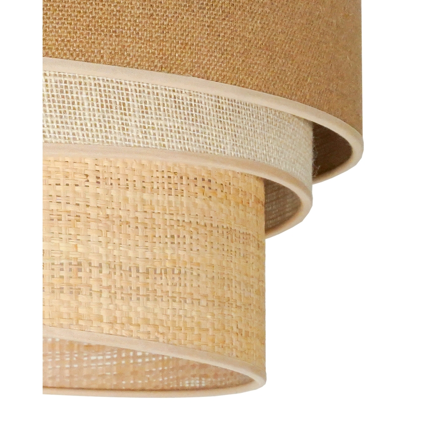 Duolla - Plafón YUTE TRIO 1xE27/15W/230V diá. 45 cm marrón/gris/beige