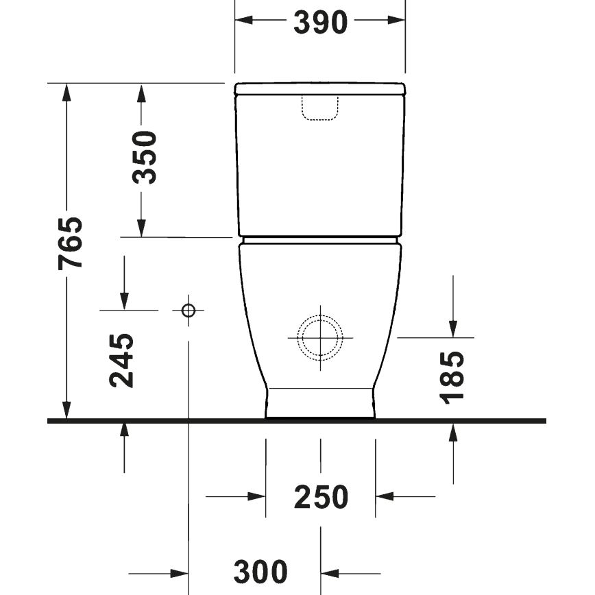 Duravit 20600900002 - Inodoro combinado D-CODE cerámica/blanco brillante