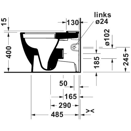 Duravit 20600900002 - Inodoro combinado D-CODE cerámica/blanco brillante