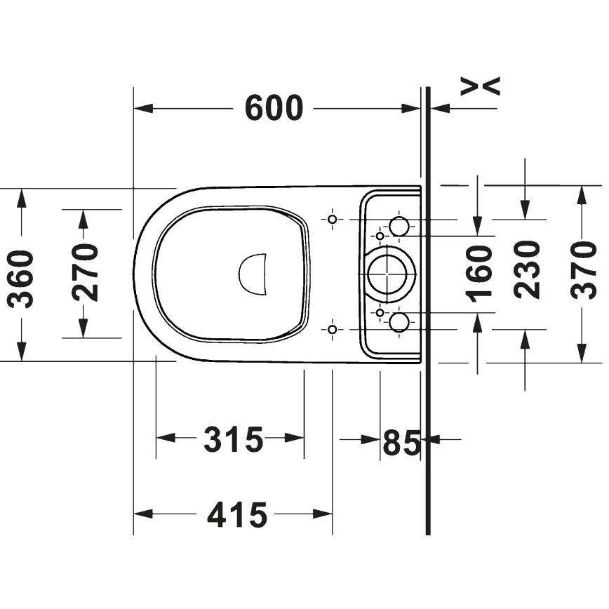 Duravit 20600900002 - Inodoro combinado D-CODE cerámica/blanco brillante