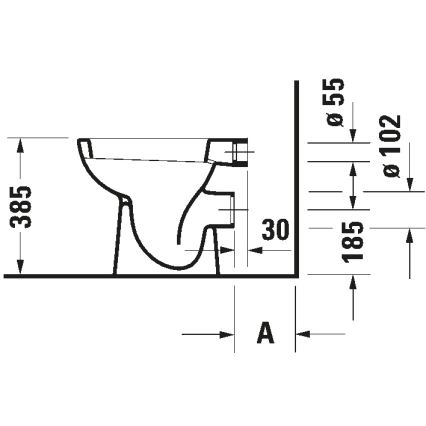 Duravit 21080900002 - Inodoro de suelo D-CODE cerámica/blanco brillante