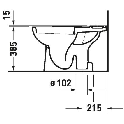 Duravit 21110100002 - Inodoro combinado D-CODE cerámica/blanco brillante
