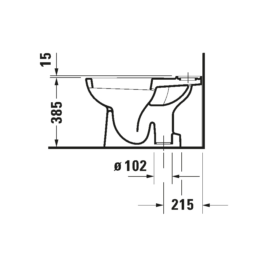 Duravit 21110100002 - Inodoro combinado D-CODE cerámica/blanco brillante