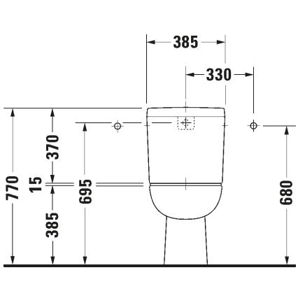 Duravit 21110100002 - Inodoro combinado D-CODE cerámica/blanco brillante