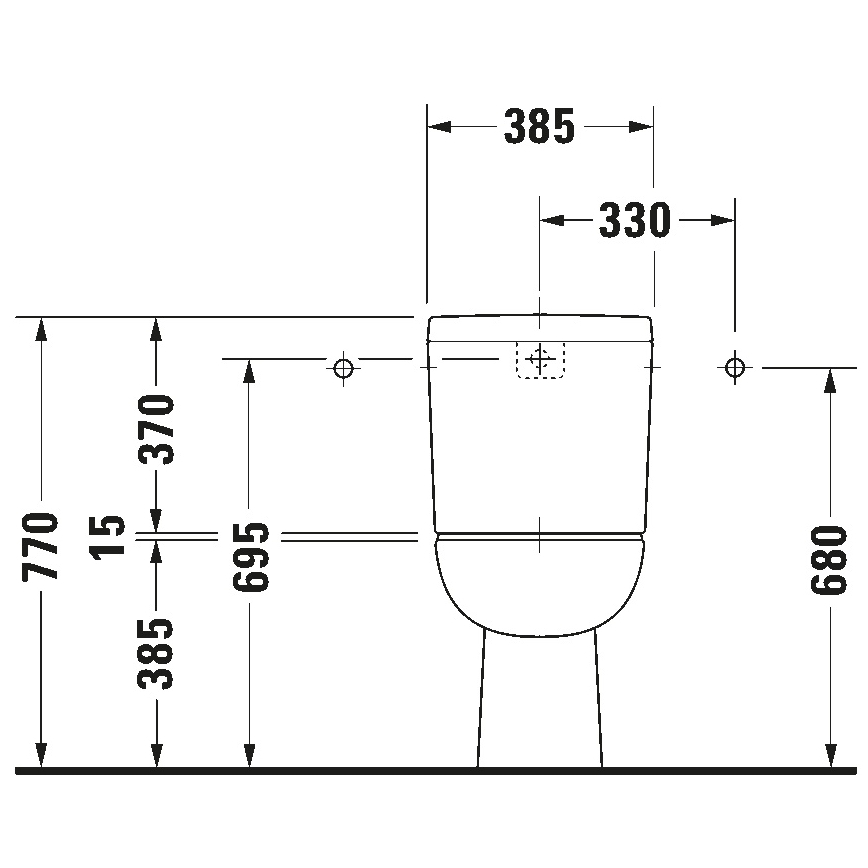 Duravit 21110100002 - Inodoro combinado D-CODE cerámica/blanco brillante