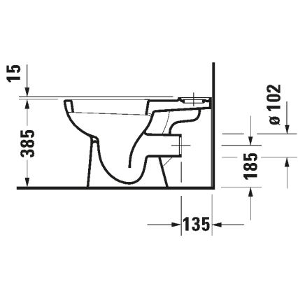 Duravit 21110900002 - Inodoro combinado D-CODE, cerámica / blanco brillante
