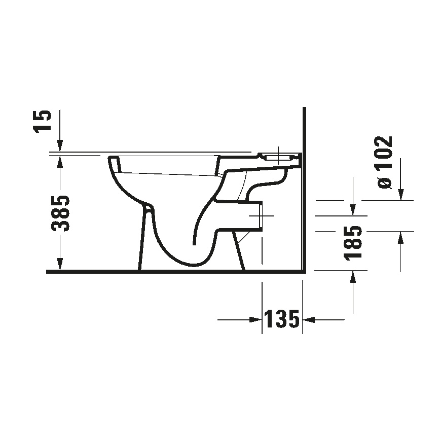 Duravit 21110900002 - Inodoro combinado D-CODE, cerámica / blanco brillante
