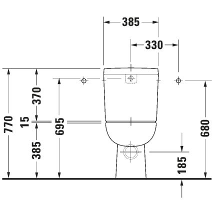 Duravit 21110900002 - Inodoro combinado D-CODE, cerámica / blanco brillante