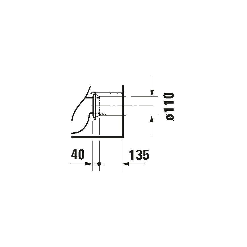 Duravit 21150900002 - Inodoro de pie D-CODE, cerámica, blanco brillante