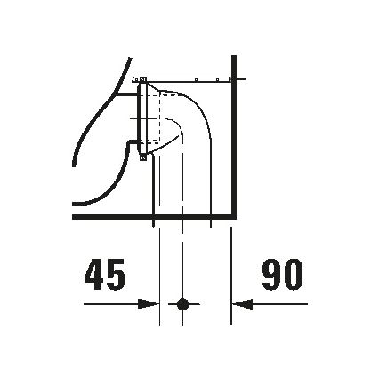 Duravit 21150900002 - Inodoro de pie D-CODE, cerámica, blanco brillante