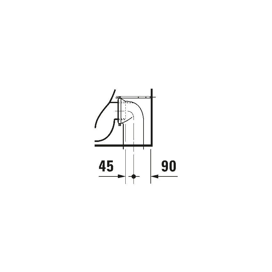 Duravit 21150900002 - Inodoro de pie D-CODE, cerámica, blanco brillante