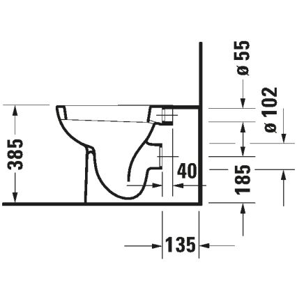 Duravit 21150900002 - Inodoro de pie D-CODE, cerámica, blanco brillante