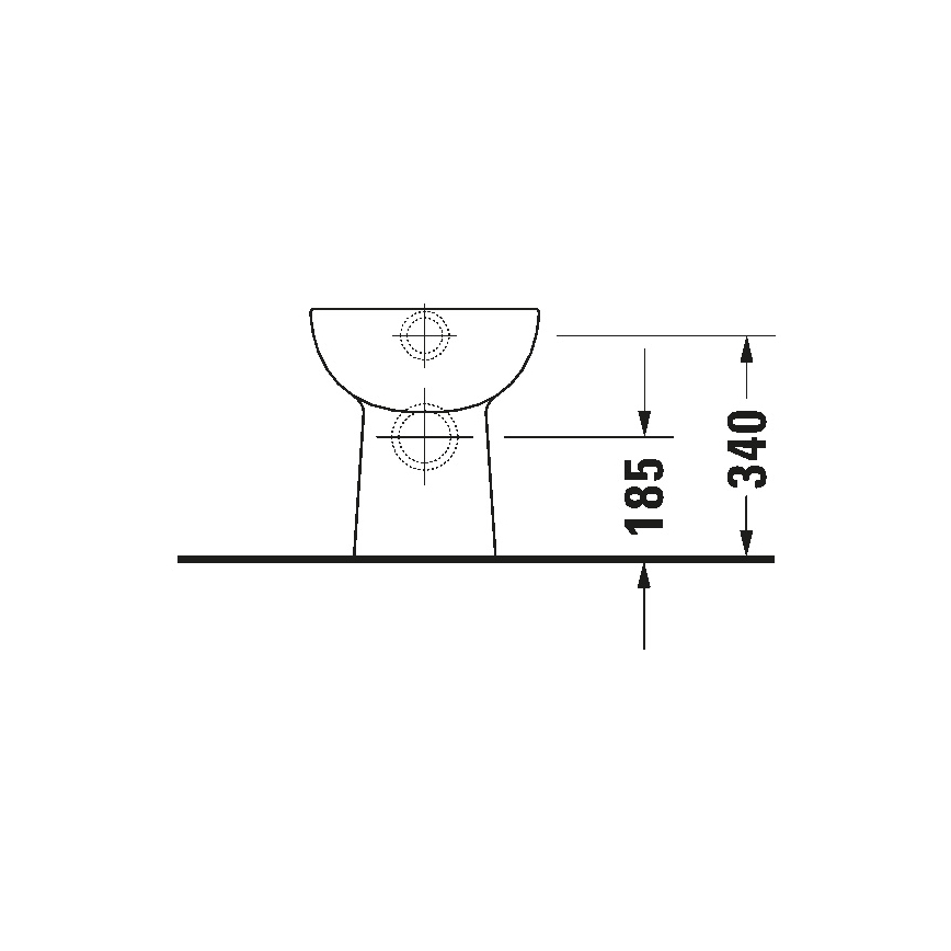 Duravit 21150900002 - Inodoro de pie D-CODE, cerámica, blanco brillante