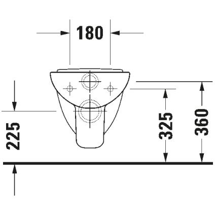 Duravit 22110900002 - Inodoro suspendido D-CODE cerámica/blanco brillante