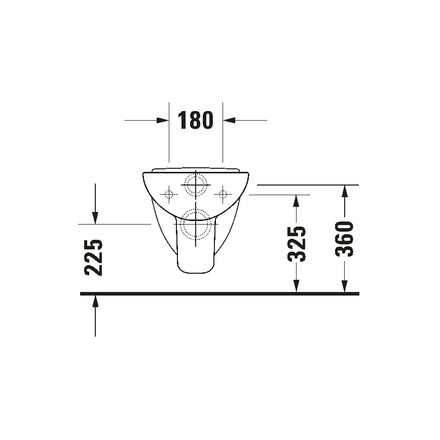 Duravit 22110900002 - Inodoro suspendido D-CODE cerámica/blanco brillante