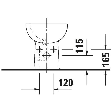 Duravit 22371000002 - Bidé exento D-CODE 35,5x52,5 cm cerámica/blanco brillante