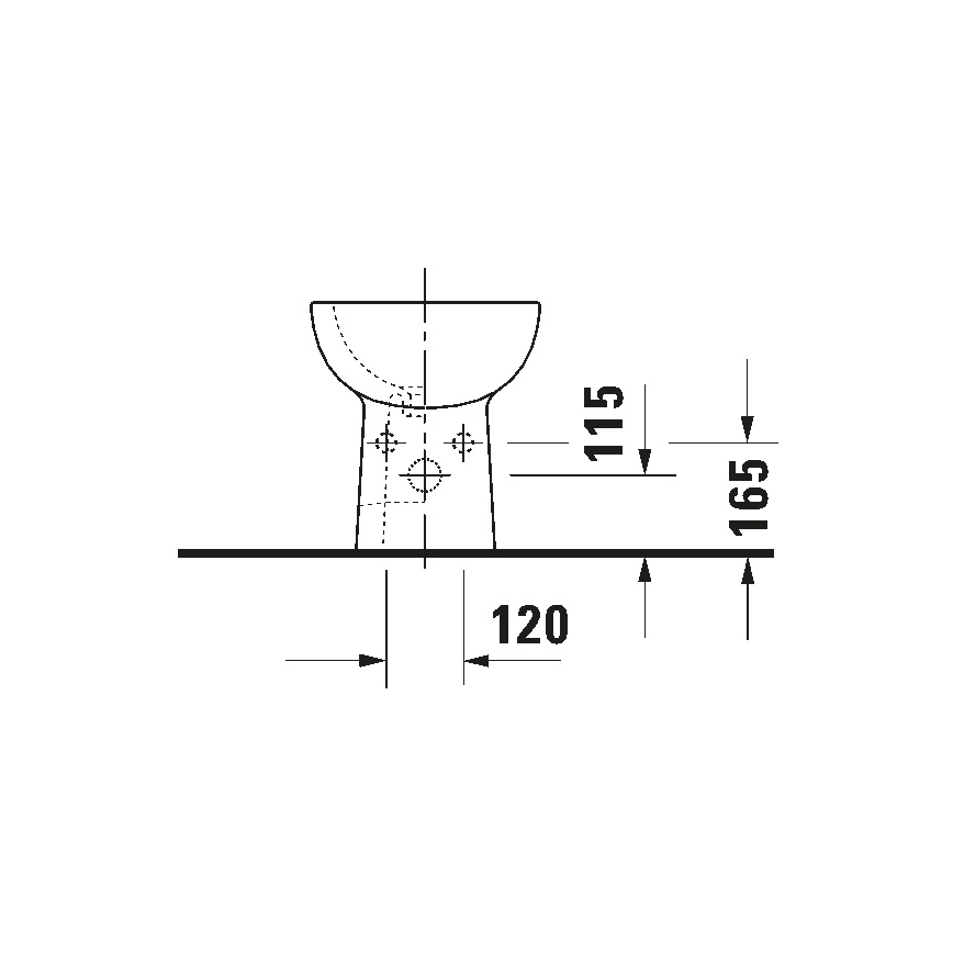 Duravit 22371000002 - Bidé exento D-CODE 35,5x52,5 cm cerámica/blanco brillante