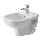 Duravit 22371500002 - Bidé suspendido D-CODE cerámica/blanco brillante