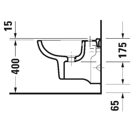 Duravit 22371500002 - Bidé suspendido D-CODE cerámica/blanco brillante