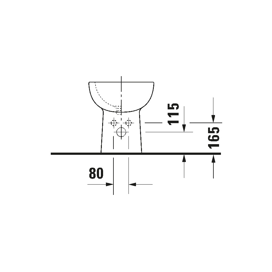 Duravit 22411000002 - Bidé de pie D-CODE 35,5x52,5 cm cerámica/blanco brillante