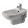 Duravit 22571500002 - Bidé suspendido D-CODE, cerámica/blanco brillante
