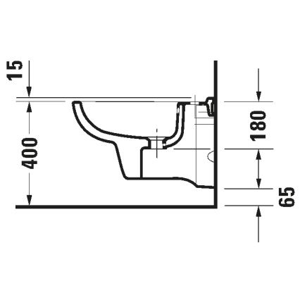 Duravit 22571500002 - Bidé suspendido D-CODE, cerámica/blanco brillante