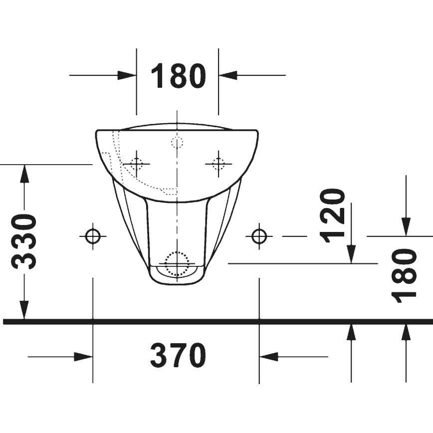 Duravit 22571500002 - Bidé suspendido D-CODE, cerámica/blanco brillante