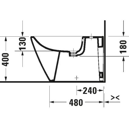 Duravit 2294100000 - Bidé exento D-NEO cerámica/blanco brillante