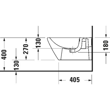 Duravit 2294150000 - Bidé suspendido D-NEO de cerámica / blanco brillante