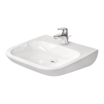 Duravit 23136000002 - Lavabo suspendido D-CODE 60x55 cm, cerámica, blanco brillante