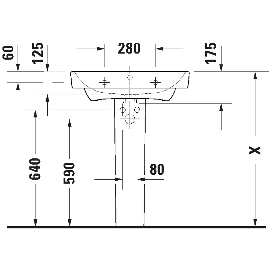 Duravit 23756500002 - Lavabo suspendido D-NEO 65x46 cm cerámica/blanco brillante