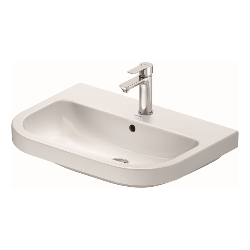 Duravit 23986500002 - Lavabo mural D-CODE 65x46 cm cerámica/blanco brillante