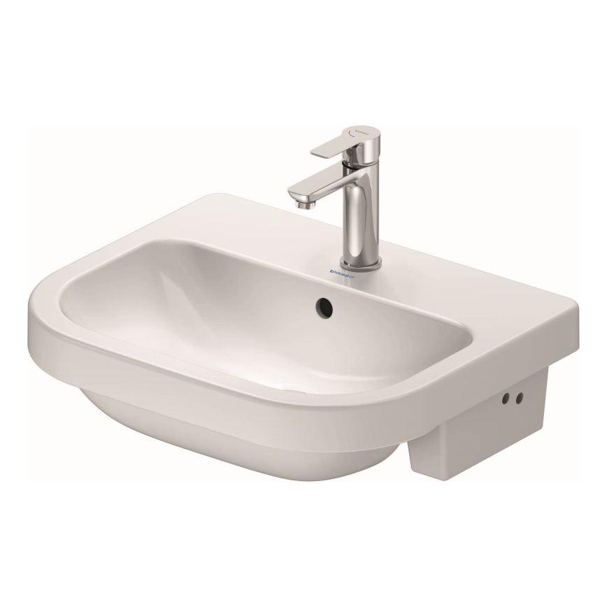 Duravit 24035500002 - Lavabo encastrado D-CODE 55x45,5 cm cerámica/blanco brillante