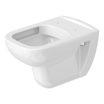 Duravit 25700920002 - Inodoro suspendido sin reborde D-CODE cerámica/blanco brillante