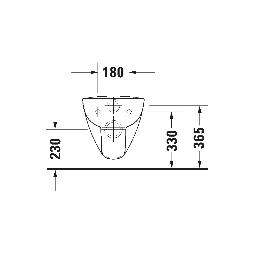 Duravit 25700920002 - Inodoro suspendido sin reborde D-CODE cerámica/blanco brillante