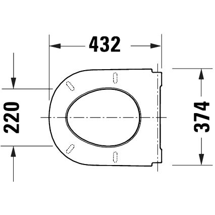 Duravit 28210000 - Asiento de inodoro D-CODE 37,4 x 43,3 cm, blanco